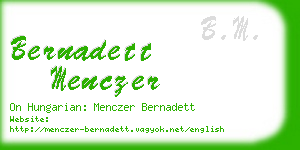 bernadett menczer business card